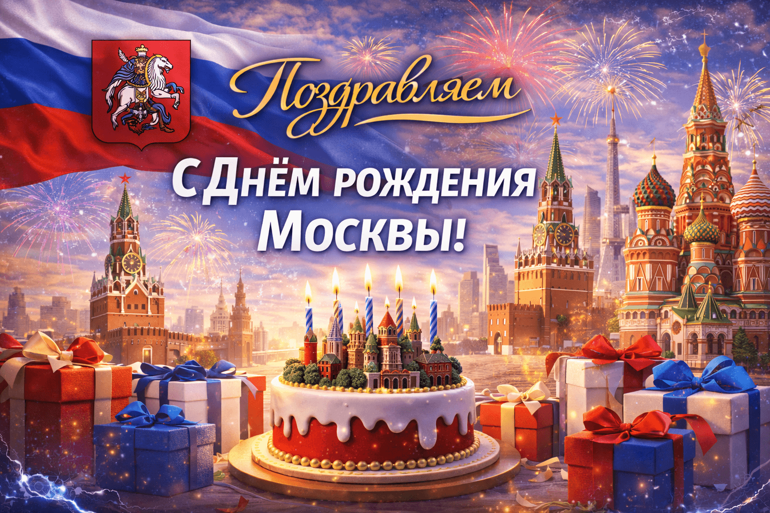 Поздравляем с Днем рождения Москвы